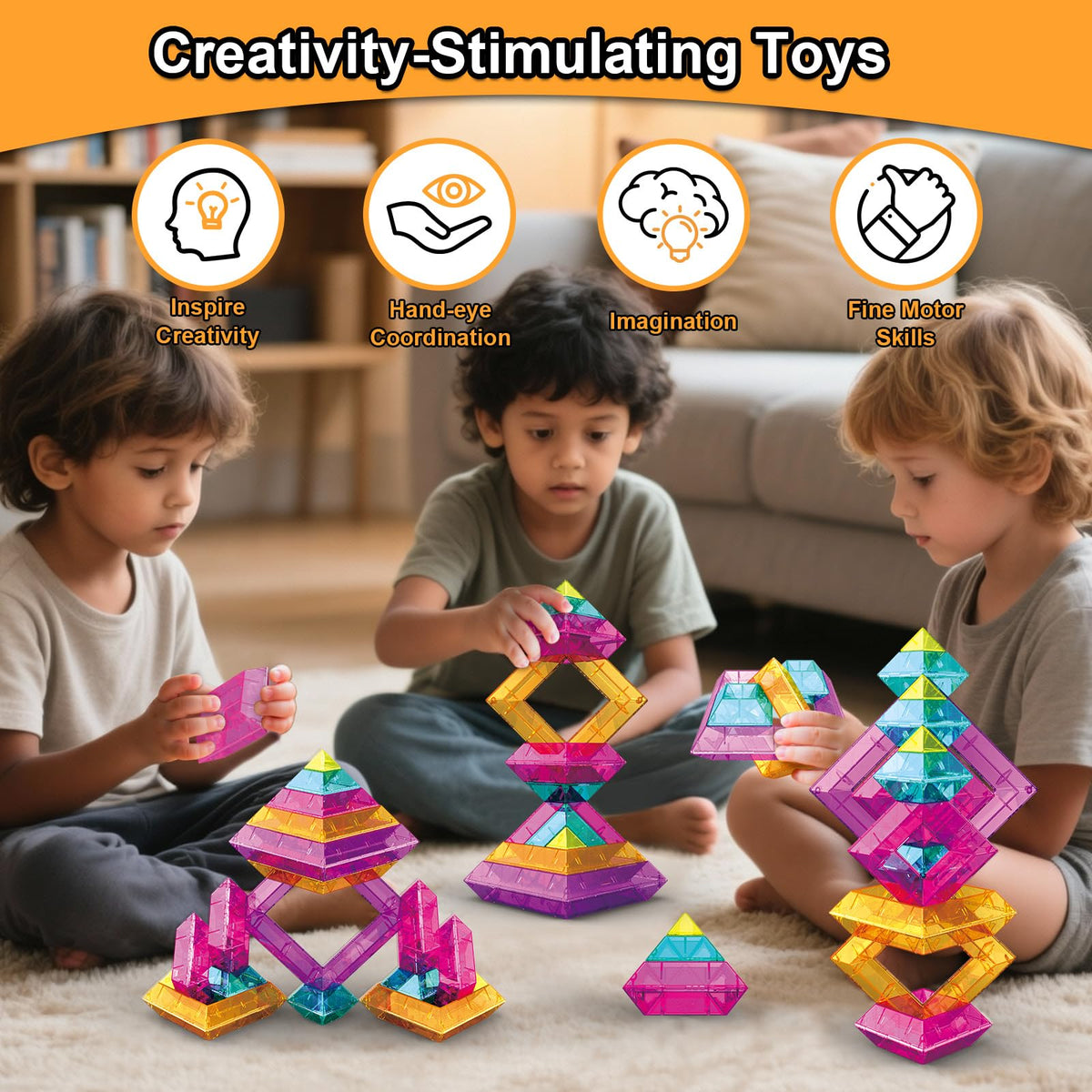 WSKC colorful blocks for imaginative stacking and early learning