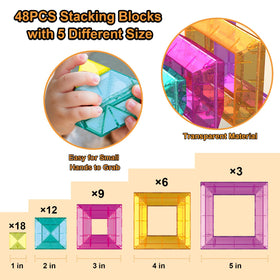 WSKC blocks in varied sizes encourage size awareness and logic