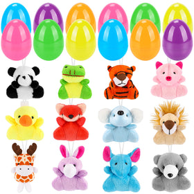 Wsorik Easter eggs with plush animals inside for engaging egg hunts.