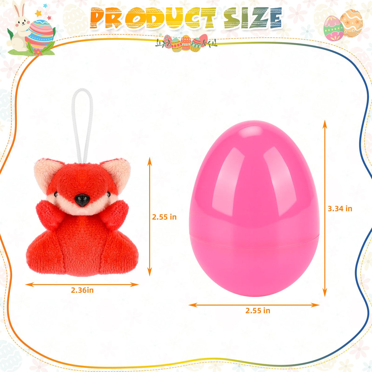 Wsorik mini plush animals with hanging loops for baskets and backpacks.