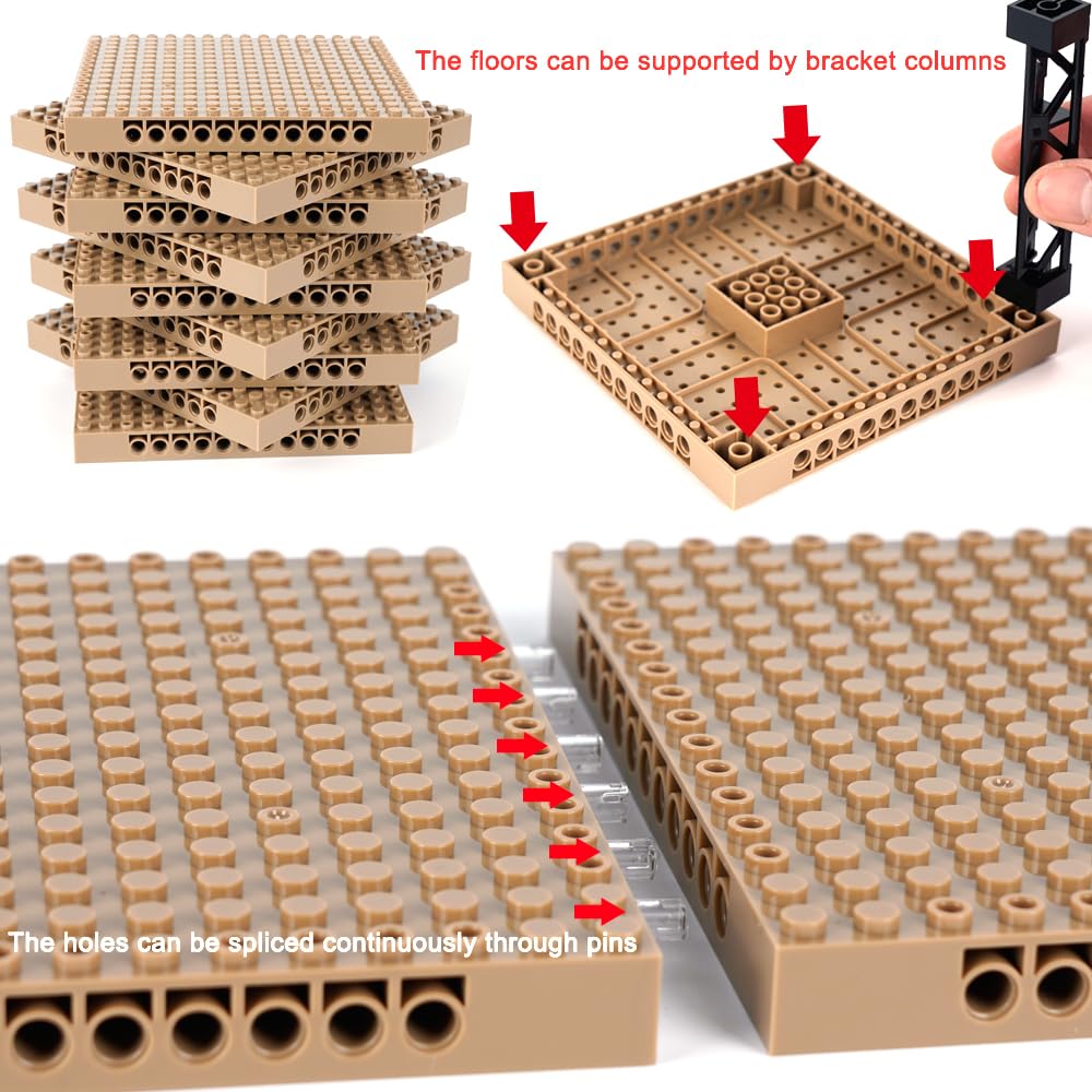 WSRYLTCH multi-story builds with base plates and pillars for height.