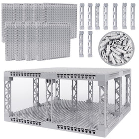 WSRYLTCH brick 16x16 plate base in light gray for sturdy modular builds