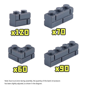 WSRYLTCH classic masonry bricks 1x3 in dark gray for consistent wall layers
