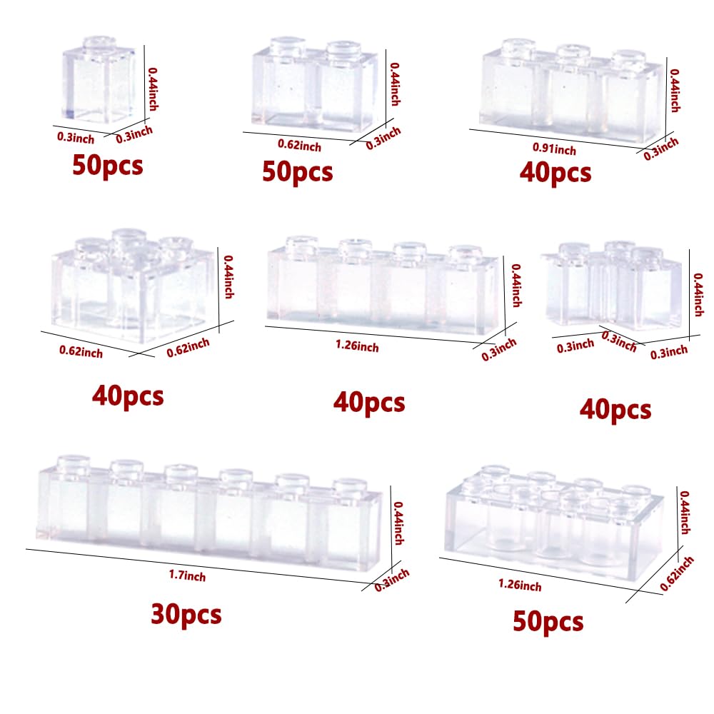 WSRYLTCH transparent blocks enable versatile builds with eight types and major-brand compatibility