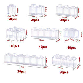 WSRYLTCH transparent blocks enable versatile builds with eight types and major-brand compatibility
