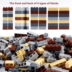 WSRYLTCH Wall Classic Bricks 1x2 blocks for sturdy city walls