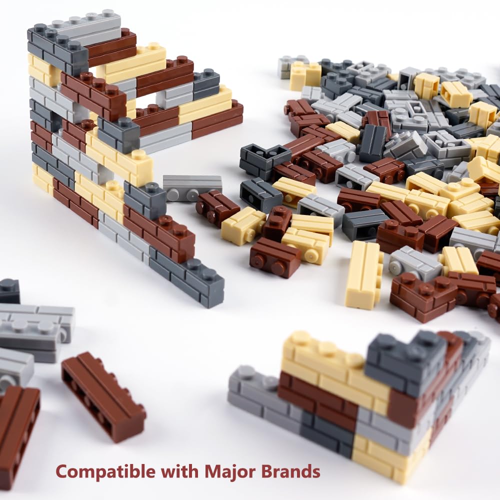 WSRYLTCH Wall Classic Bricks 1x4 blocks add texture and lines