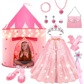 WTOR Princess Castle Play Tent in pink fosters imaginative play and cozy hideaways.