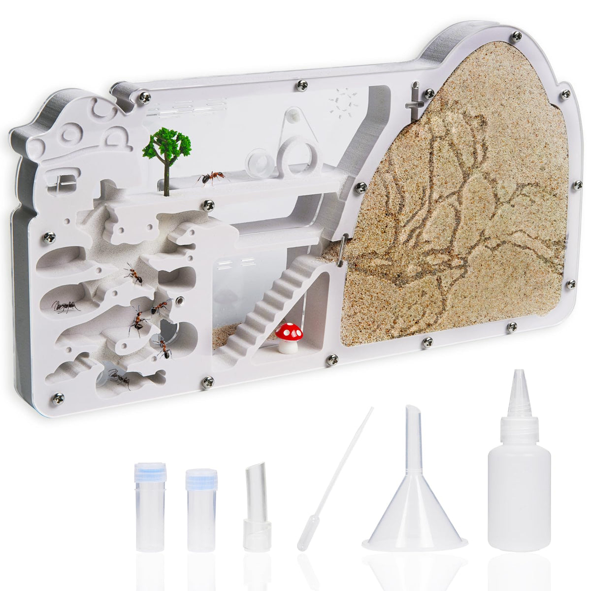 wtsyant Ant Farm Castle interior view shows transparent chambers for close ant observation.