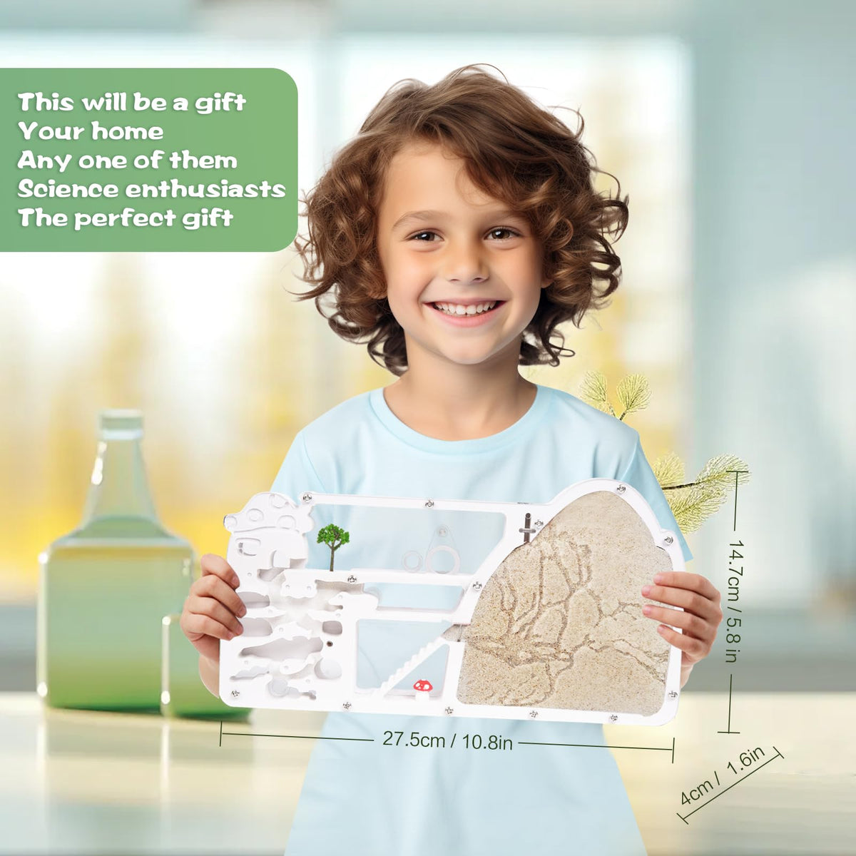 wtsyant Ant Farm Castle kit contents include essential setup tools and manual.