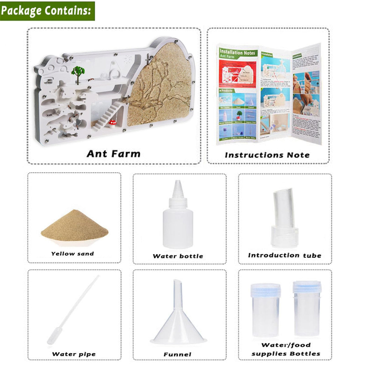 wtsyant Ant Farm Castle water tower and ventilation support healthy airflow for ants.