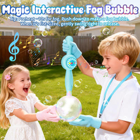 WTUST kids enjoying outdoor bubble playtime in a sunny yard