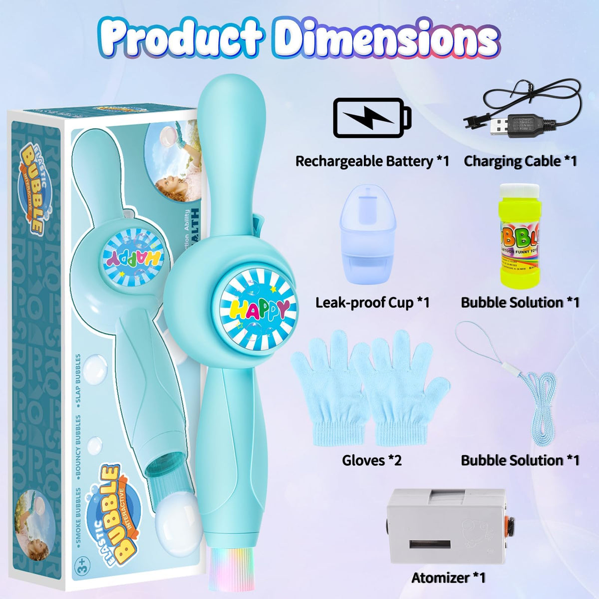 WTUST leak-proof cup and bubble solution setup for mess-free fun