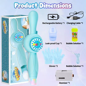 WTUST leak-proof cup and bubble solution setup for mess-free fun