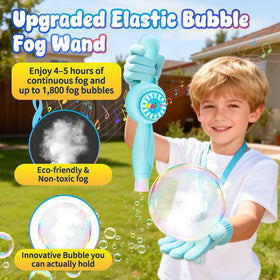 WTUST LED lights and music enhance bubble play for kids