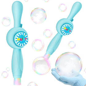 WTUST upgrade bubble wand front view with colorful lights for outdoor play