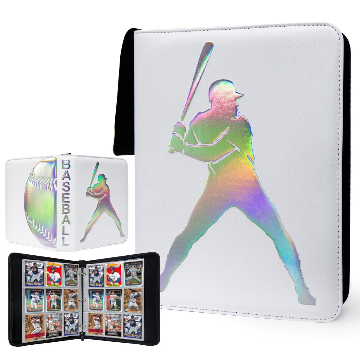 WTVIDAS 900-pockets binder front cover showcasing organized baseball cards.