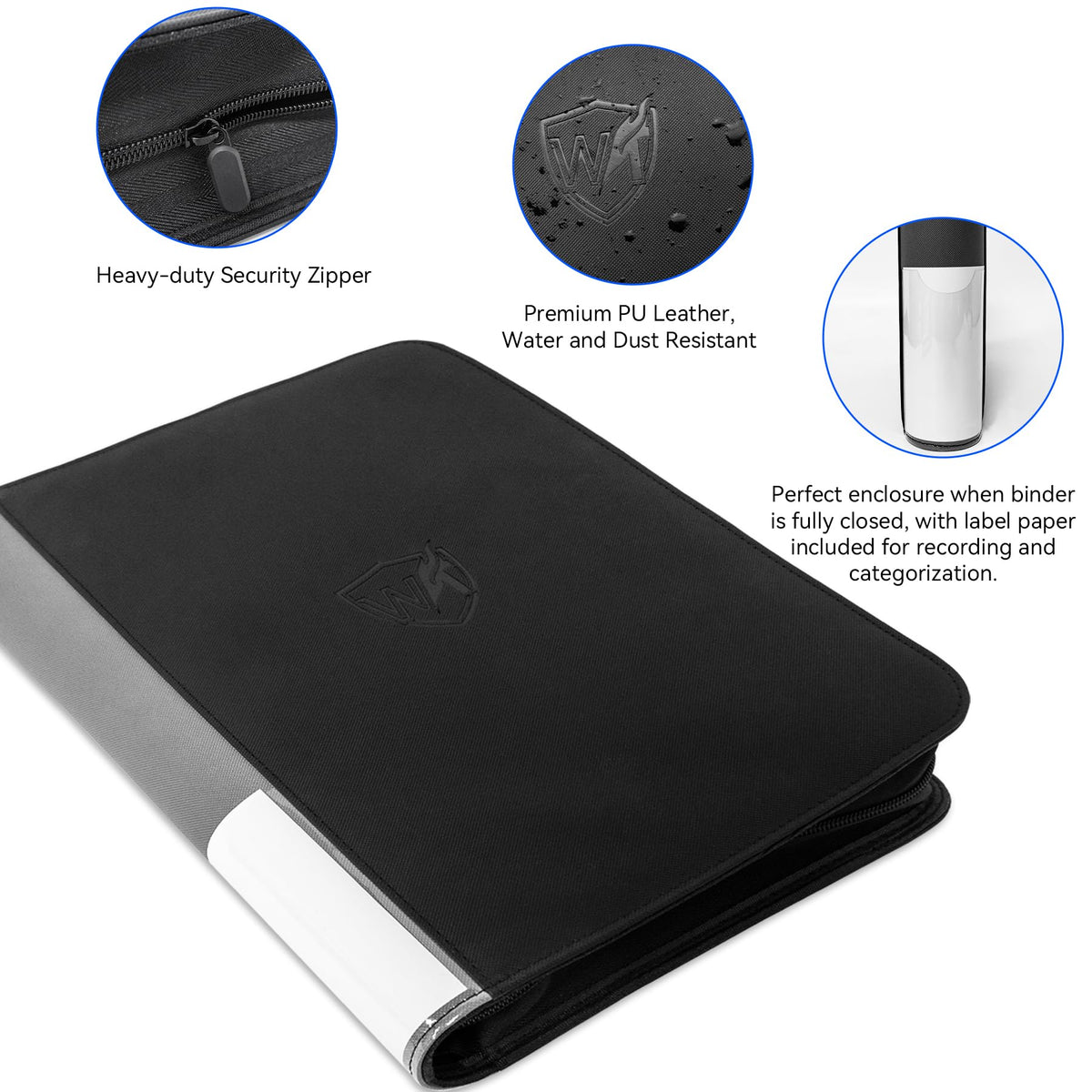 WTVIDAS archival-safe polypropylene pages prevent aging and preserve card condition.