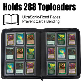 WTVIDAS binder features side-loading pockets for easy card insertion and removal.