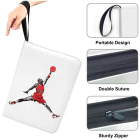 Portable binder with wrist strap for secure transport on the go.