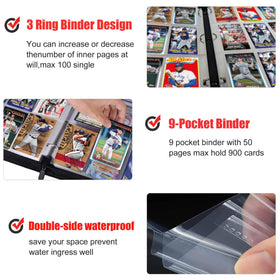 WTVIDAS portable zipper binder with wrist strap for travel.