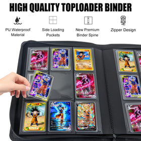 High-transparency pockets show Dragon Ball cards clearly for quick inspection.