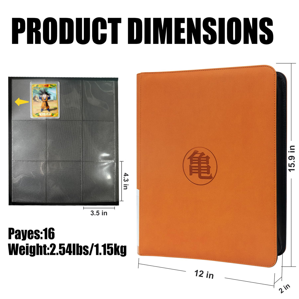 Waterproof exterior shields Dragon Ball cards from dust and moisture in any environment.