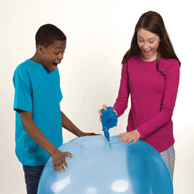 Wubble Super Bubble Ball blue in throw-ready action for kids.
