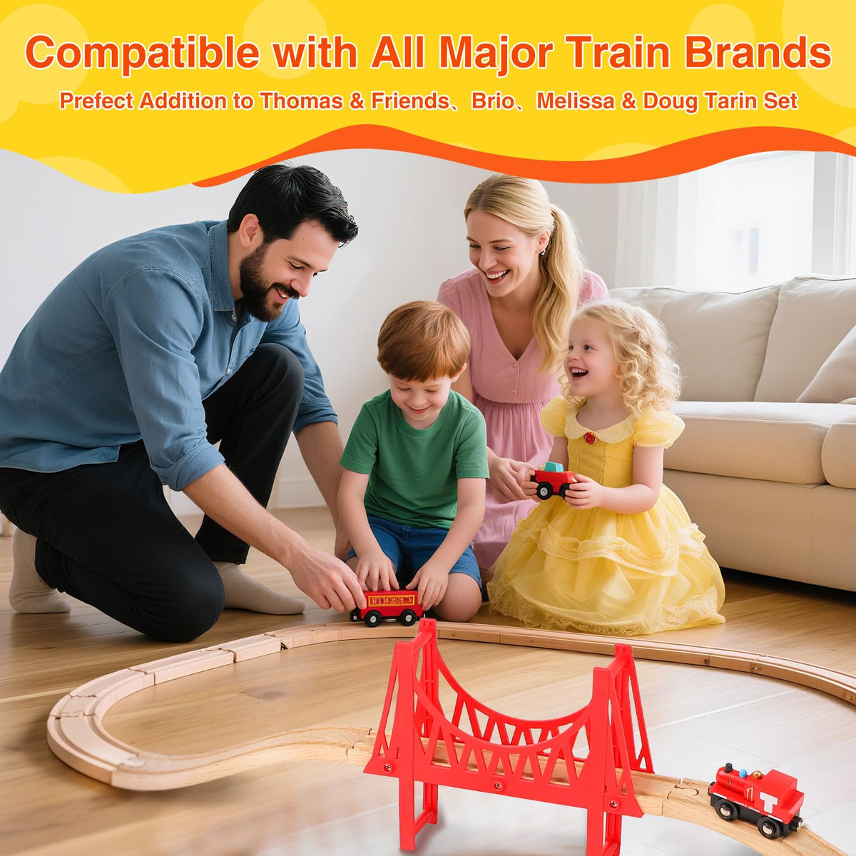 WudBudz curved-track layout illustrating versatile curves for creative rail networks.