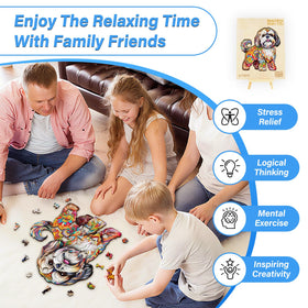 Wudhank puzzle design features vivid patterns for engaging play.