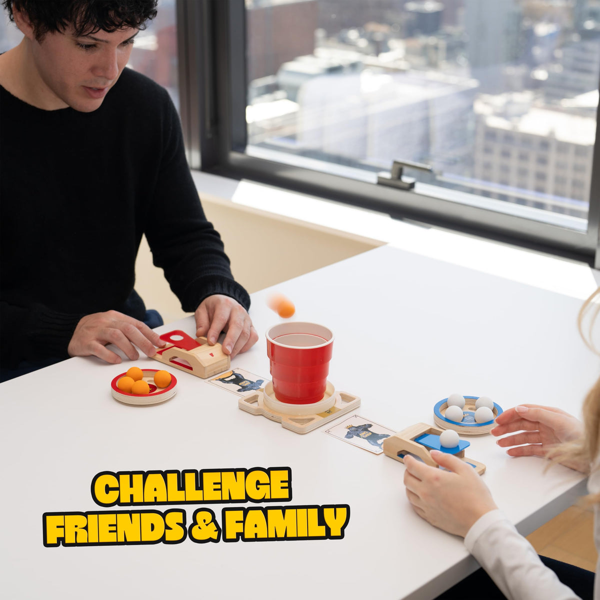 Wudly Games King Pong challenge cards spark quick competitions.