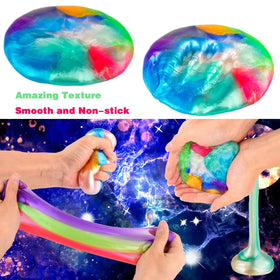 WUJYLY Galaxy Slime jars in gift-ready packaging for holidays