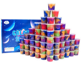 WUJYLY Galaxy Slime Kit gift ready packaging ideal for stockings or classroom rewards.