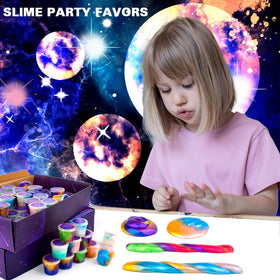 WUJYLY Galaxy Slime is soft and non-sticky for easy play