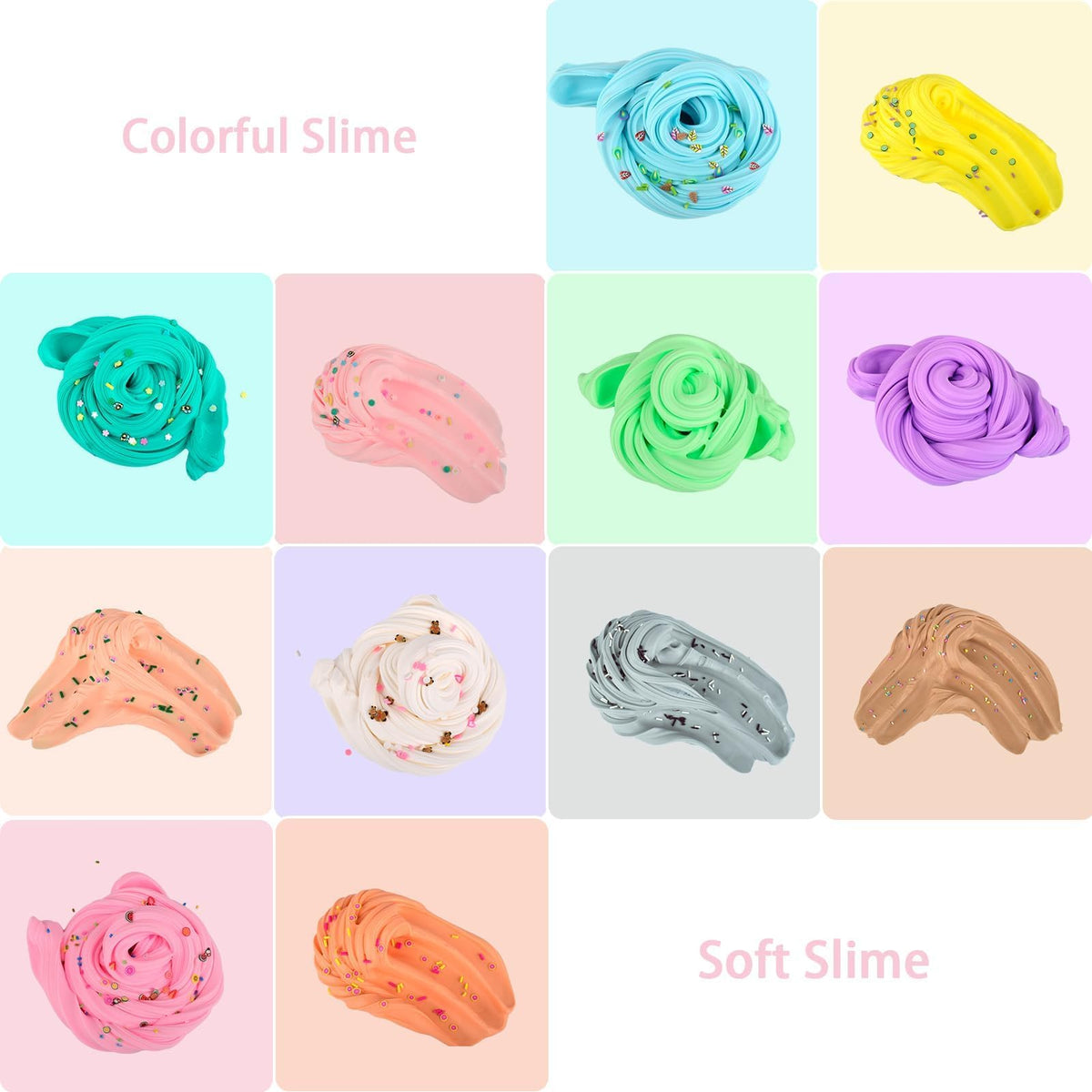 WUJYLY slime charms assortment for decorating crafts.