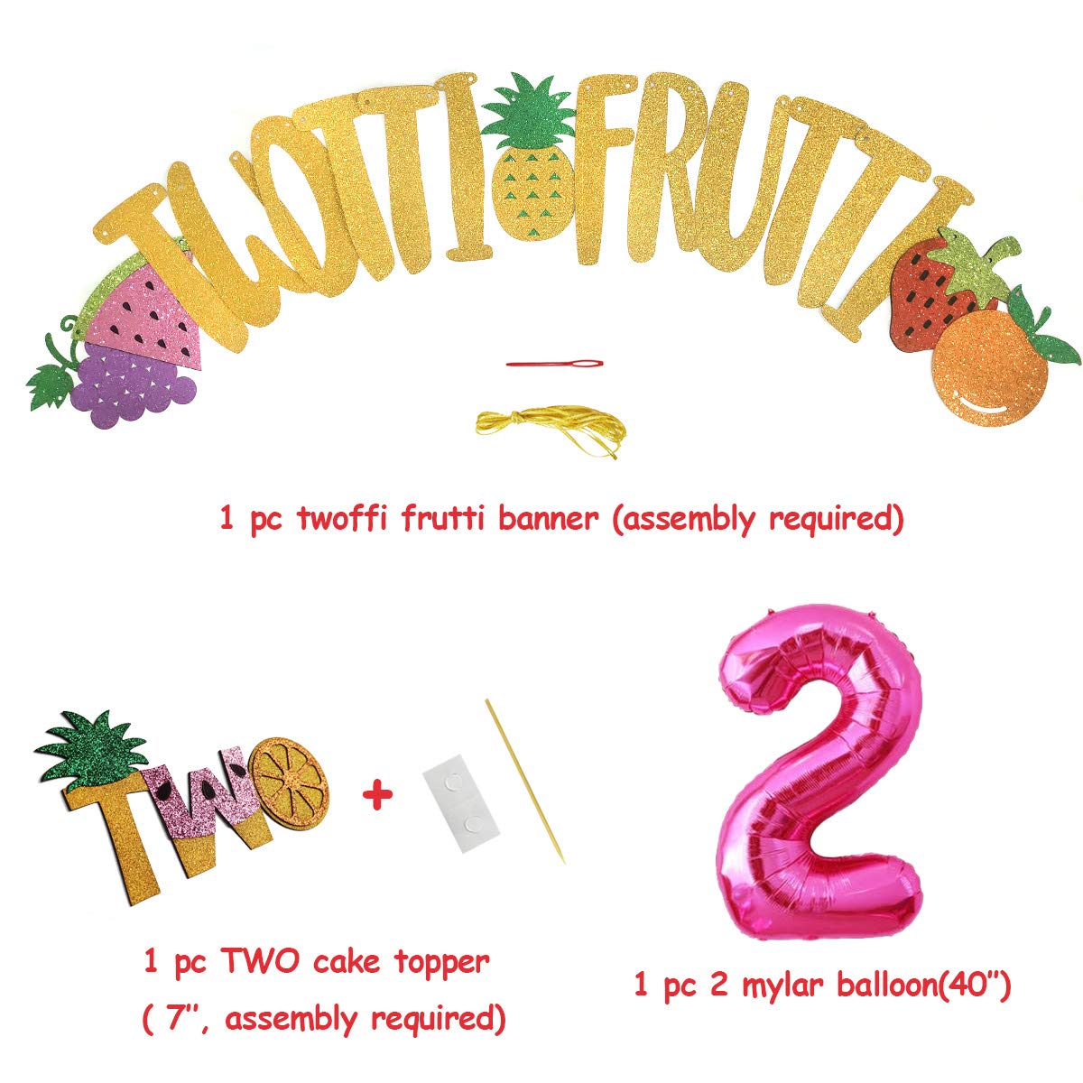 Wulagogo Tutti Frutti cake topper decorates cakes with whimsy