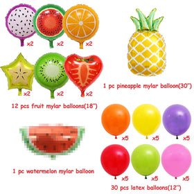 Wulagogo Tutti Frutti Mylar balloon adds shimmer to party display