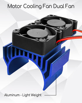 WUMZIJ VXL-3s dual fan set with power cords for plug-and-play setup.