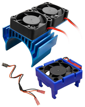 WUMZIJ VXL-3s ESC cooling fan blue for Traxxas; boosts motor temperature control.