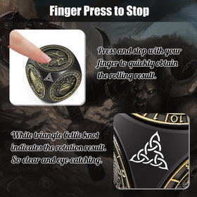 Wunhunew spinner dice with finger-press stop for quick results.