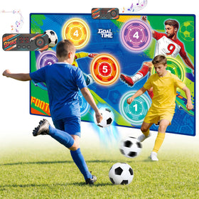 WUPIOS electronic scoring soccer mat displaying real-time score for kids' play