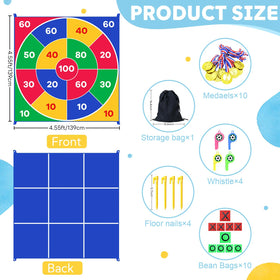 WUPIOS ground stakes secure the mat on grass or sand.