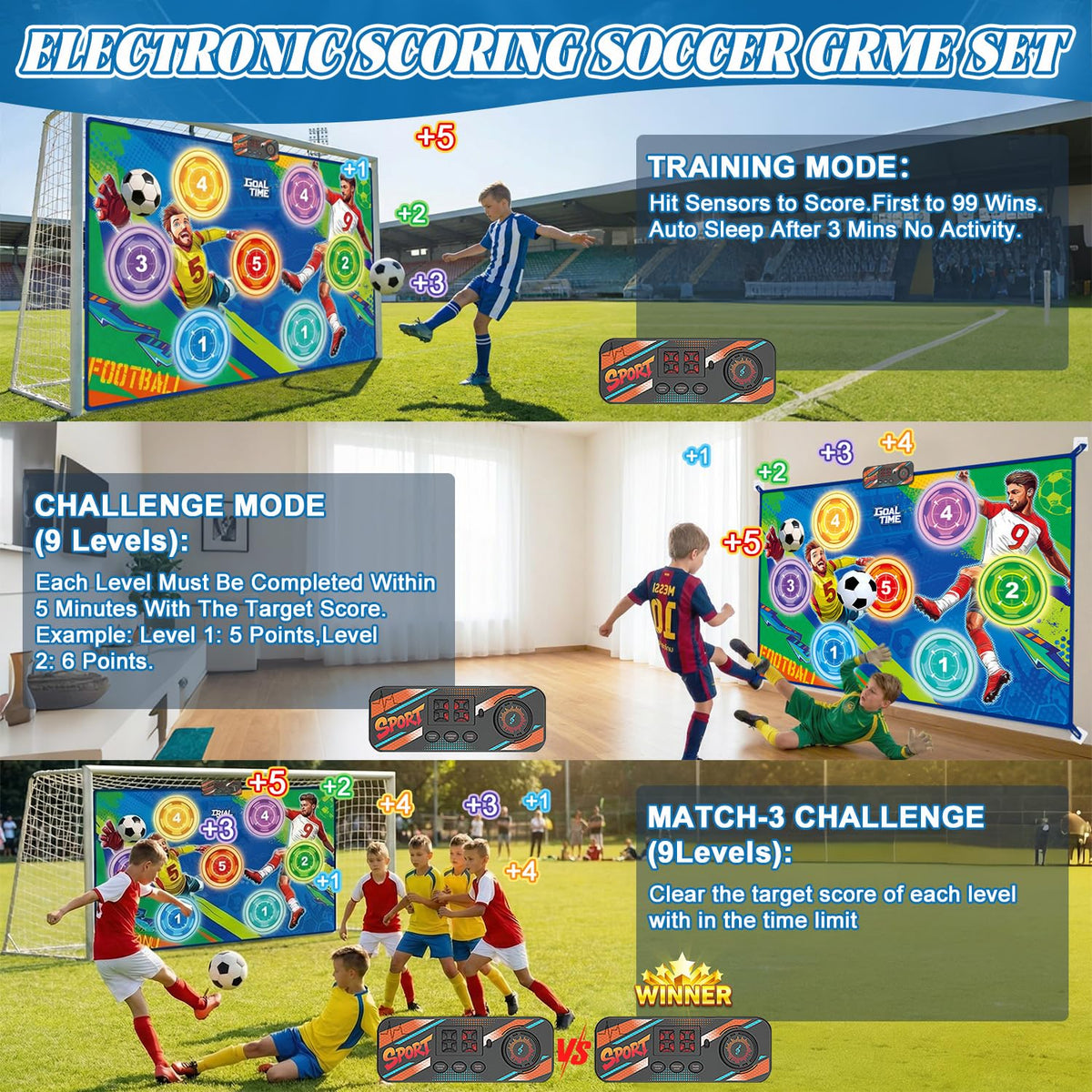Two soft footballs from WUPIOS cushion impacts during indoor play