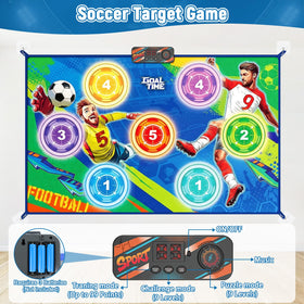Target zones with color markings on WUPIOS soccer mat to guide kicks