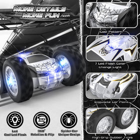 Wupuaait RC car with seven LED lights for exciting night racing.
