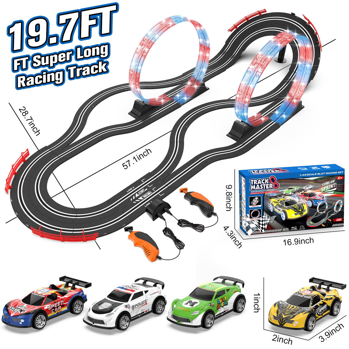 Wupuaait four-car set for ready-to-race family fun
