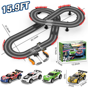 Wupuaait 15.9 ft track extended layout for easy setup.