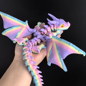 Detail-rich dragon with articulated joints for posing