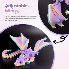 Crystal rainbow dragon adds fantasy flair to any space