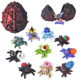 WUQIREN dragon egg reveals 10 unique spiders for a playful surprise.